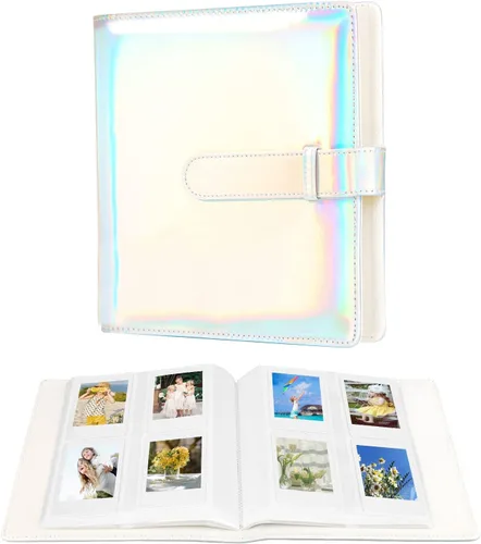 Vista 11 de Ruibytree Mini álbum de fotos de 256 bolsillos, se adapta a cámara instantánea Fujifilm Instax Mini 12 11 9 40 90 8 7 Evo LiPlay, cubierta de cuero