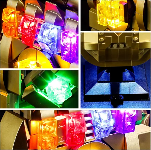 Vista 4 de YEABRICKS Luces LED para bloques de construcción de modelo Lego-76191 Marvel Infinity Gauntlet (el set de Lego NO está incluido)