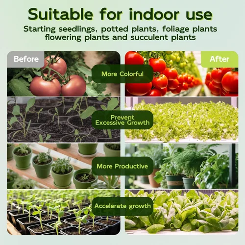 Vista 4 de Hlite Paquete de 2 luces LED de cultivo de 16 pulgadas, luces de cultivo enlazables para plantas de interior, luces de plantas de espectro completo