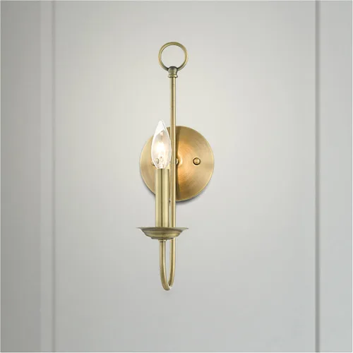 Vista 12 de Livex Lighting 42681-01 - Aplique de pared de latón antiguo (1 luz)