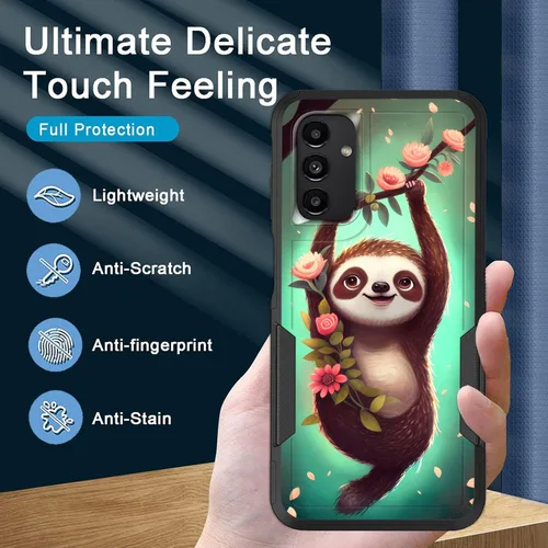Vista 810 de Funda para Galaxy A14 5G, resistente de doble capa híbrida de policarbonato duro, goma suave, a prueba de golpes, funda protectora resistente