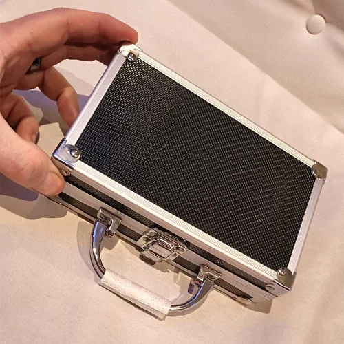 Vista 8 de Estuche de transporte de aluminio - Mini maletín de espuma de aluminio Caja de herramientas - Estuche de herramientas portátil