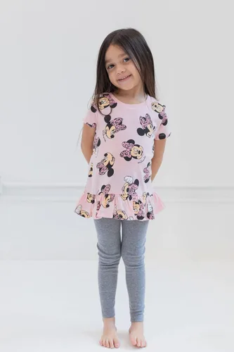 Vista 3 de Disney Minnie Mouse Fashion Graphic Camiseta y Leggings Set