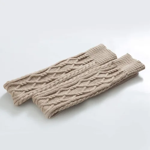 Vista 4 de SherryDC - Calcetines de punto para mujer, hasta el muslo, extra largas, calentadores de piernas, para invierno