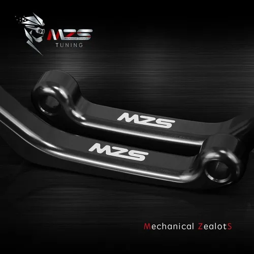 Vista 3 de MZS - Palancas de embrague y freno ajustables para motocicleta todo terreno, color negro, con mecanizado CNC, compatibles con YZ65 2018-2025 / YZ80