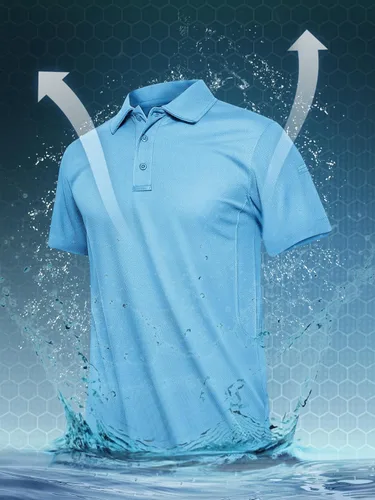 Vista 2 de TACVASEN - Camiseta de cuello polo táctica para hombre, diseño de manga larga y corta, para deportes y uso al aire libre