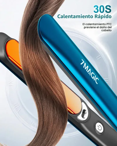 Vista 4 de 7MAGIC Plancha de Pelo Alisadora, Plancha Plana de Cerámica con LCD, Plancha de Pelo Profesional 2 en 1 para Cabello Grueso, Herramienta