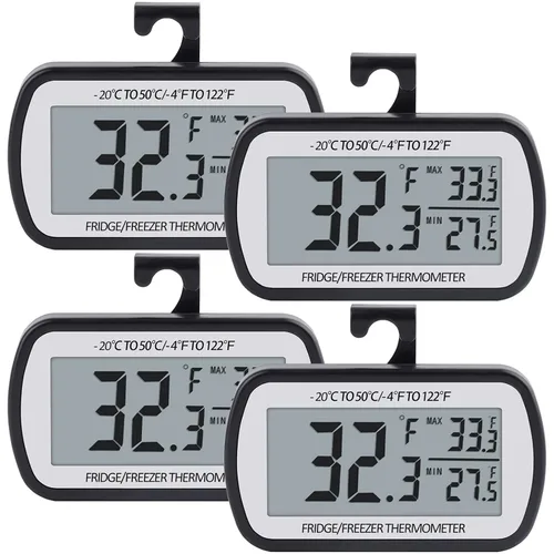 Vista 9 de AEVETE Termómetro Digital para Refrigerador Termómetro de Nevera para Congelador con Respaldo Magnético Pantalla LCD Grande, Sencillo y Fácil