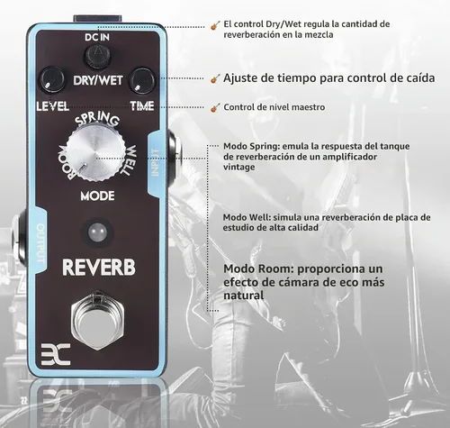 Vista 2 de EX Mini pedal de reverberación digital