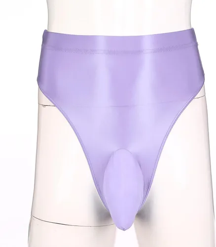 Vista 3 de YiZYiF Braguitas de medias brillantes para hombre, bolsa de bulto, ropa interior suave transparente