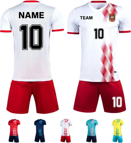 Vista 9 de ORYG Camisetas de fútbol personalizadas para niños, uniformes de equipo de fútbol personalizados para hombres y mujeres con nombre de número