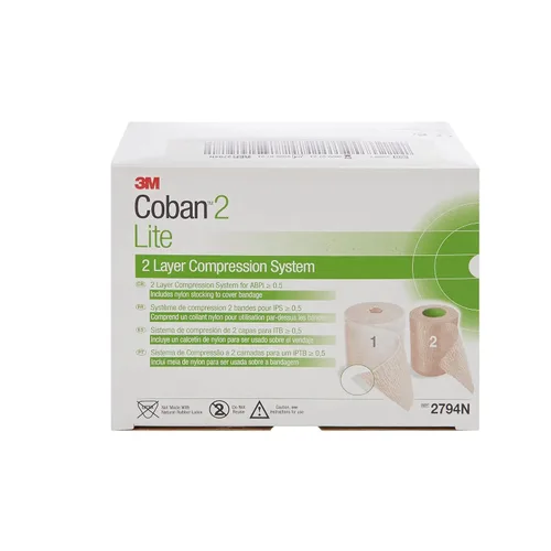 Vista 3 de 3M™ Coban™ 2 Lite Sistema de Compresión de Dos Capas con Media 2794N, 1 Kit/Caja 8 Cajas/Estuche