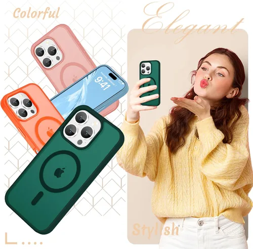 Vista 590 de Funda para Google Pixel 10 Pro XL, cubierta magnética mate, color negro Fit for MagSafe, Screen Protector included, Shockproof Military Grade