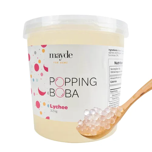 Vista 12 de Mayde Popping Boba Pearls para bebidas y postres, arándano, 7 libras