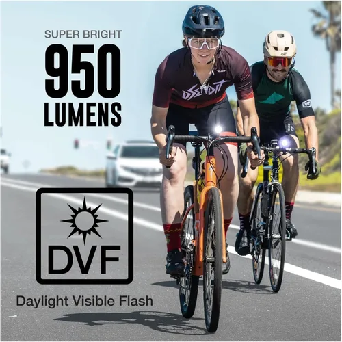 Vista 5 de NiteRider Lumina Micro - Luz delantera recargable USB-C de 950 lúmenes – 5 modos de luz LED compacta, IP64 impermeable para ciclismo de carretera