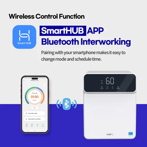 Vista 6 de HubiBaby Smart UVC LED Desinfectante y secadora para biberones, control de aplicación y ajustes de tiempo personalizados, capacidad XL para 18