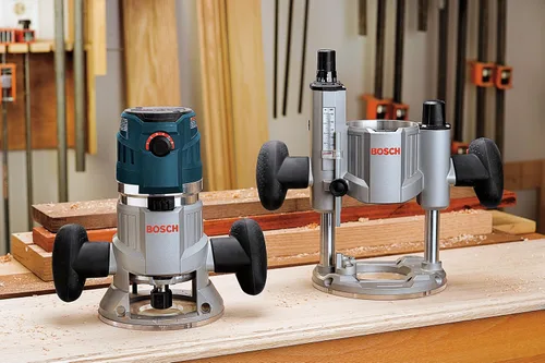 Vista 3 de Bosch MRC23EVSK Router combinado – 15 Amp 2.3 caballos de fuerza con cable de velocidad variable combinación de inmersión y base fija Router Kit
