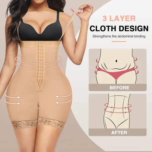 Vista 4 de FeelinGirl Fajas moldeadoras para mujer con control de abdomen y entrepierna abierta