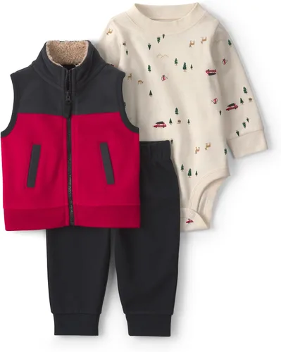 Vista 15 de Carter's Baby Boys' 3-piece Bodysuit Pant Sets Construcción azul
