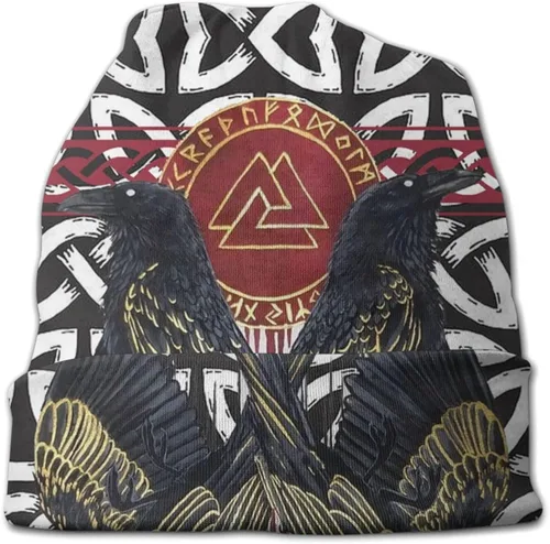 Vista 3 de Vikings - Gorro de invierno de punto suave para adultos, para exteriores
