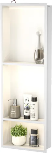 Vista 8 de Acero inoxidable cepillado 36" X 12" Niche de ducha Led Ningún