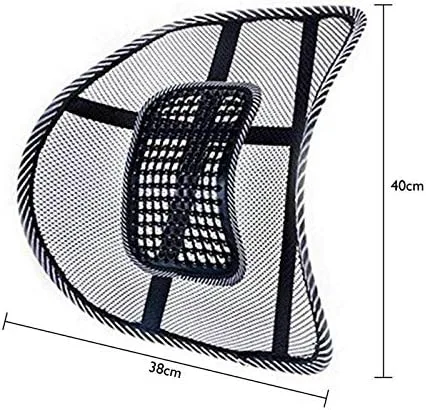 Vista 3 de Increíble cojín de ventilación de malla trasera lumbar soporte coche oficina casa silla asiento negro durable