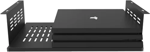 Vista 6 de Soporte de computadora debajo del escritorio para computadoras y PC SFF de factor de forma pequeño, con espacio de 17.3 pulgadas x 4 pulgadas