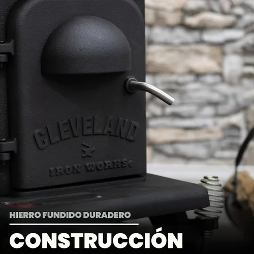 Vista 12 de Estufa de Madera de Cleveland Iron Works, Tasa de Quema Única, Modelo Erie