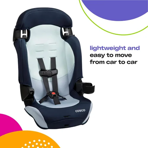 Vista 5 de Cosco Kids Finale DX Asiento Elevador de Automóvil 2 en 1, Asiento de Automóvil para Niños Pequeños Orientado hacia Adelante (30-65 libras)