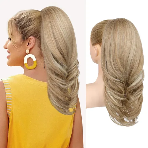 Vista 36 de SEIKEA Extensión versátil de cola de caballo con cordón, 18 pulgadas de largo, ondulado, con clip de varias capas, extensiones de cabello de cola