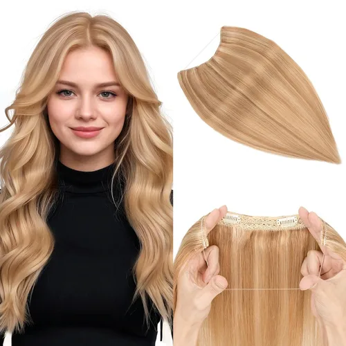 Vista 10 de MY-LADY - Extensiones de cabello humano real, extensiones de cabello humano real, 12 pulgadas, color marrón oscuro, extensiones de cabello largo