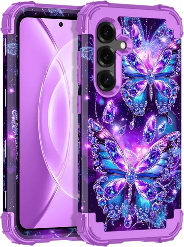 Vista 13 de Rancase para Galaxy S25, Funda de tres capas, protección resistente a los golpes, paraguas de plástico duro + funda protectora de goma de silicona