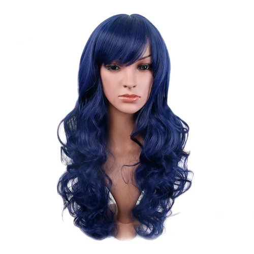 Vista 19 de Beron Peluca de pelo largo recto de 20" para disfraz de cosplay con gorro de peluca (naranja oscuro)