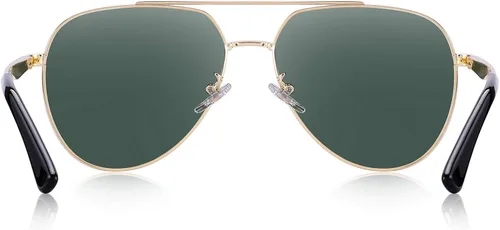 Vista 4 de Gafas de sol polarizadas para hombre de OLIEYE con marco de metal y lentes HD