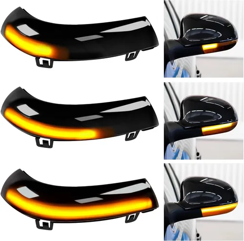 Vista 2 de luces LED de señal de giro para espejo lateral para VW Golf 5 EOS GTI Jetta MK5 Passat, lámparas secuenciales con lente de cubierta antihumo