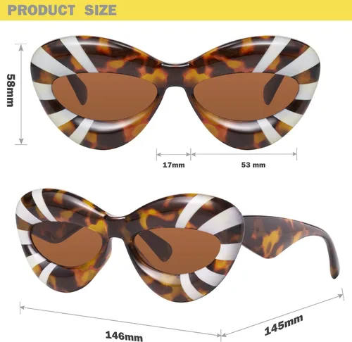 Vista 5 de mosanana Gafas de sol infladas de ojo de gato para mujer Mod. Mia