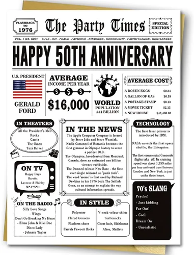 Vista 7 de Missonemi Tarjeta de regalo de 40 aniversario para mujeres y hombres, tarjeta jumbo de 40 aniversario de boda, ideas de regalo para abuelo, abuela