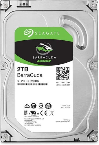 Vista 2 de Seagate 500 GB Barracuda Sata 6 GB/s 32 MB de caché 3.5 pulgadas disco duro interno.