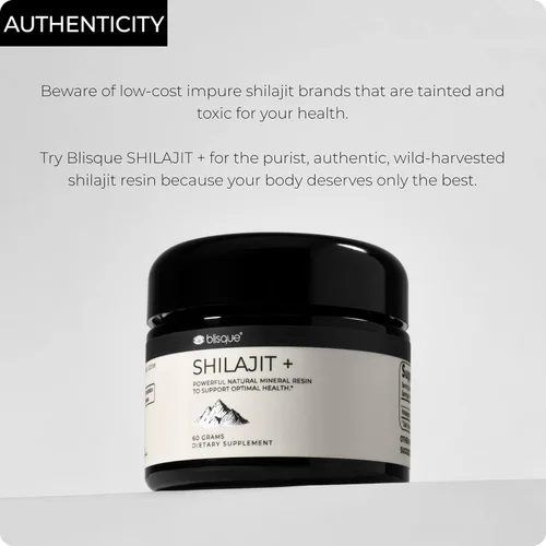 Vista 7 de Blisque – Suplemento de resina de shilajit orgánico puro del Himalaya Auténtico y natural Grado A dorado Contiene ácido fúlvico