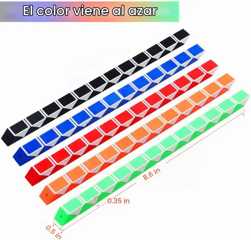 Vista 2 de Yeetec Paquete de 30 cubos mágicos de velocidad de 24 bloques, mini cubo de serpiente, mini cubo de rompecabezas de plástico para niños, rellenos
