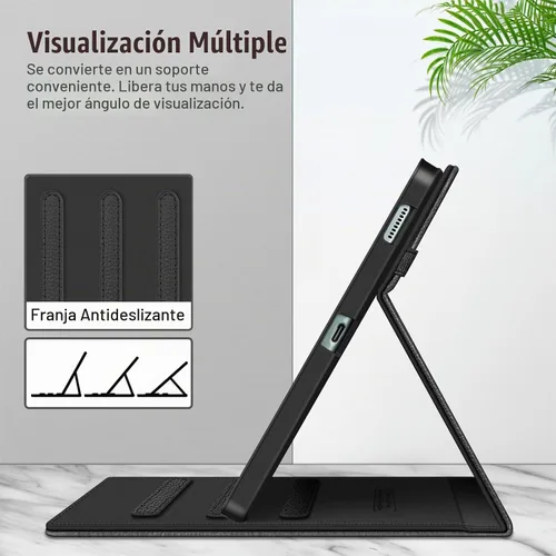 Vista 4 de Fintie Funda de visión multiángulo para Samsung Galaxy Tab S6 Lite de 10,4 pulgadas Soft TPU Back Cover, Front Card Pocket, Drop Proof, S Pen