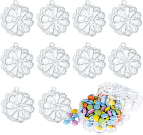 Vista 11 de Hammont Adornos Navideños Transparentes Rellenables – Caja de Regalo de Dulces Navideños Reutilizable en Forma de Alpaca para Decoración del Árbol