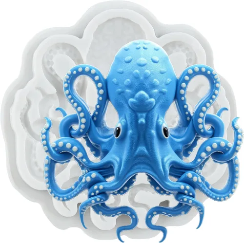 Vista 18 de Moldes de silicona con diseño de estrella de mar para fondant, para decoración de tartas de temática marina, decoración de cupcakes, postres