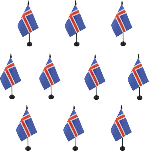 Vista 36 de AZ FLAG Aland Table Flag 4x6 in 100D Polyester Plastic Base Indoor use Finnish 15x10 cm desk flag stitched finish with reinforced edges with