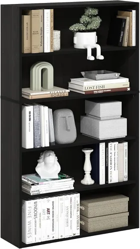 Vista 27 de Furinno Estantería básica para libros, moderna de 3 niveles, estantería con estantes abiertos, 9.3 x 21.8 x 39.5 pulgadas, para sala de estar Roble
