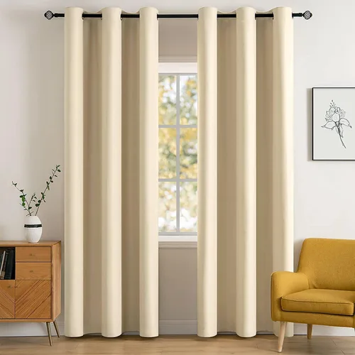Vista 43 de MIULEE Cortinas opacas para dormitorio o sala de estar, juego de 2 paneles de cortina para ventana con aislamiento térmico y bloqueo de luz