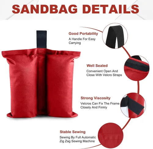Vista 2 de ABCCANOPY - Bolsa de peso de grado industrial para toldo desplegable, 4