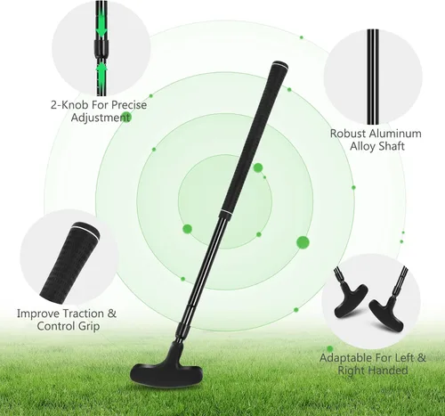 Vista 4 de Golf Putter, Golf Putters for Men & Women, Mini Putter, Club Golf Set, Bucket Golf Game, Two-Way Putters Includes Ball, Cup with Flag