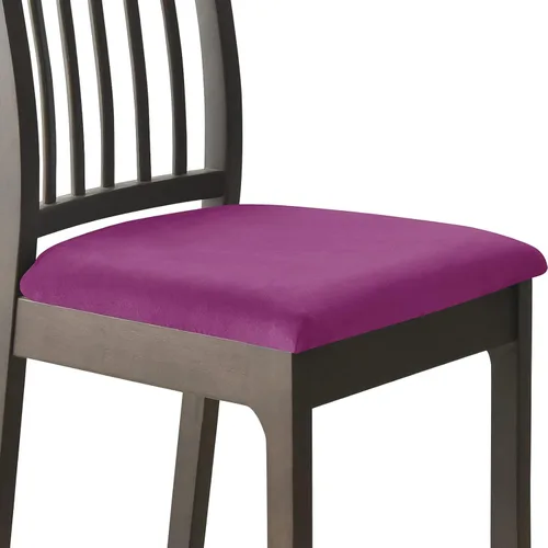 Vista 27 de Juego de 2 fundas elásticas para asiento de silla de comedor, de terciopelo suave, fundas protectoras universales extraíbles para sillas de comedor