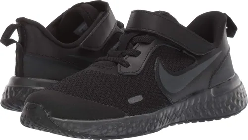 Vista 7 de Nike Kids Revolution 5 - Tenis de correr con velcro para niños en edad preescolar, Negro